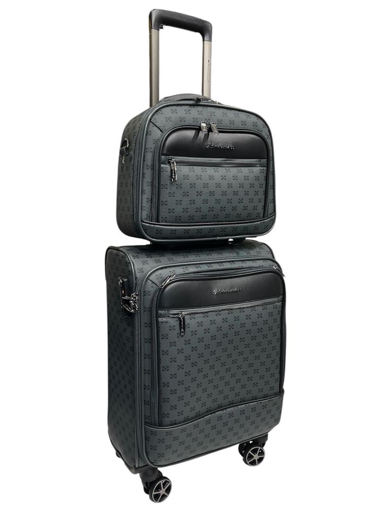 Комплект маленький чемодан и кейс Snowball 39204 Серый (c6fd6f7ffadecbb7e46076e502bc0d13)