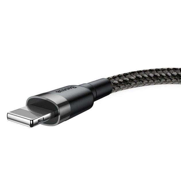 Кабель для быстрой зарядки BASEUS Cafule Cable USB to Lightning 2,4 A 1 м Black/Grey (CALKLF-BG1) - фото 7