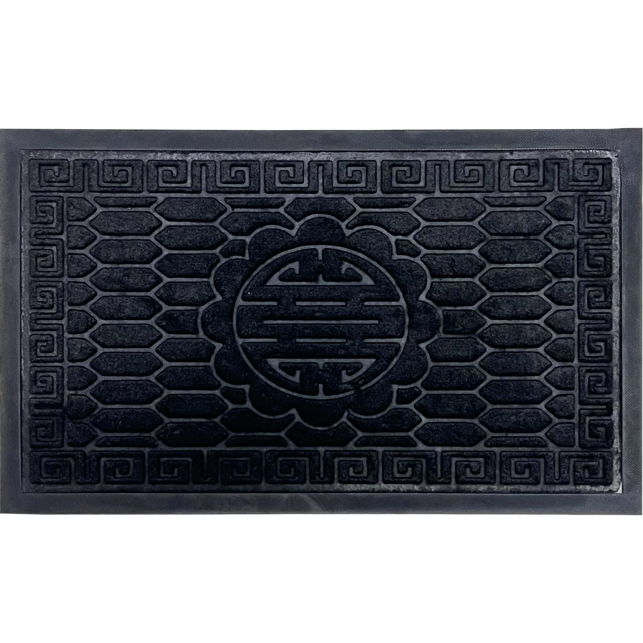 Килимок придверний брудозахисний Relana MX Plytka 45x75 см прямокутний Чорний (00-00010509) Килимок придверний брудозахисний Relana MX Plytka 45x75 см прямокутний Чорний (00-00010509)