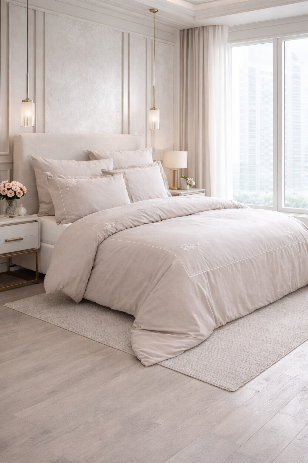 Комплект постільної білизни Сатин жакард євро 240х260 см TC303376220 (TC303376220)