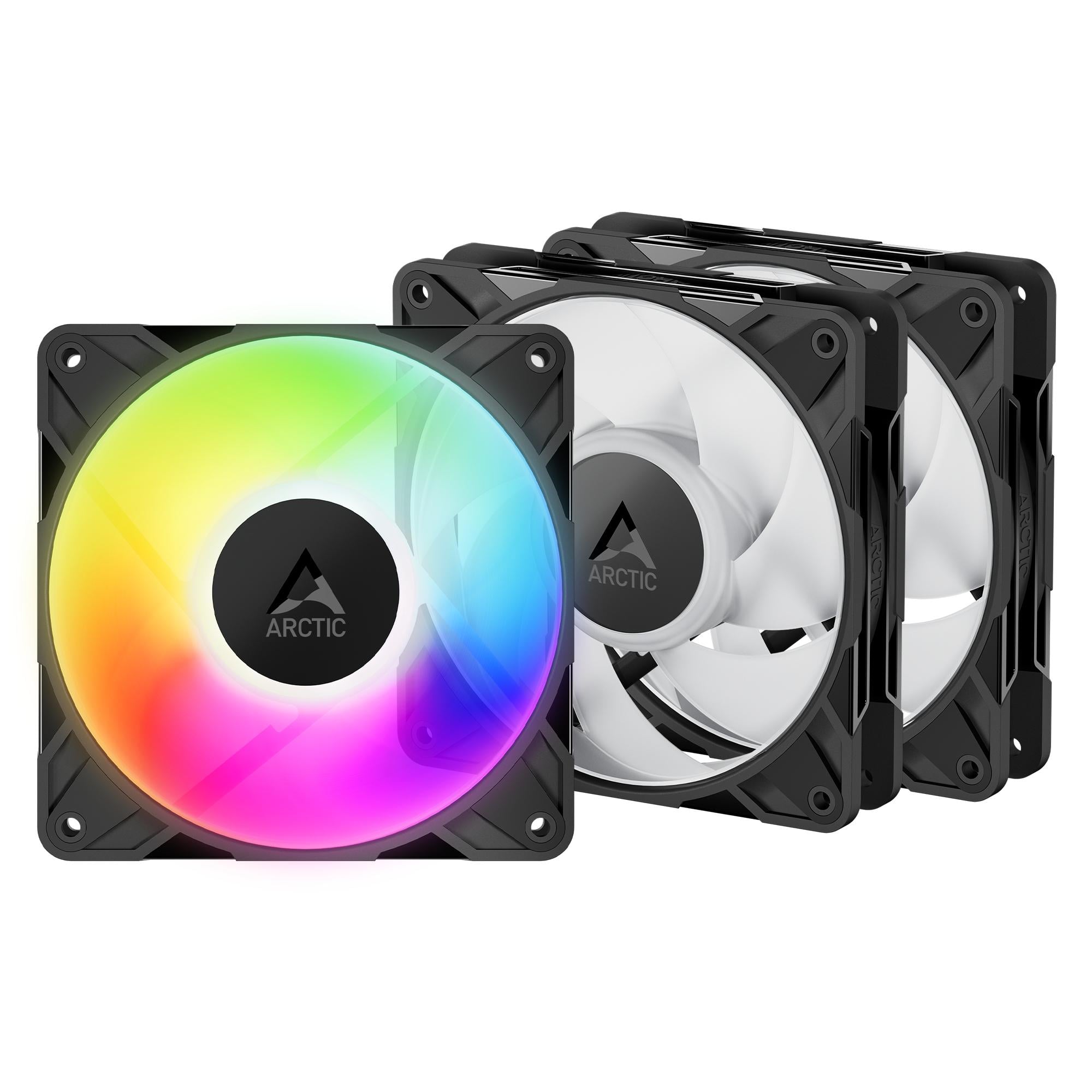 Вентилятор корпусный Arctic P12 A-RGB 120 мм 4 pin 3 шт. Black (ACFAN00310A)
