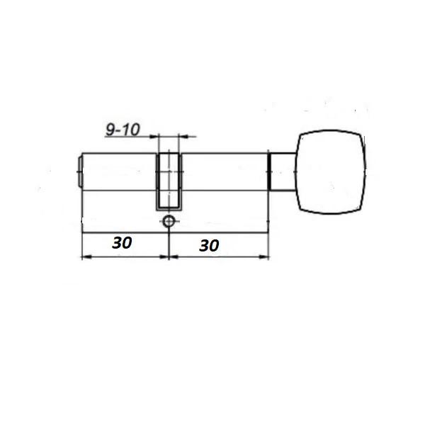 Циліндровий механізм для замка Титан 3D серія M 60 C PB - фото 5 Циліндровий механізм для замка Титан 3D серія M 60 C PB - фото 5