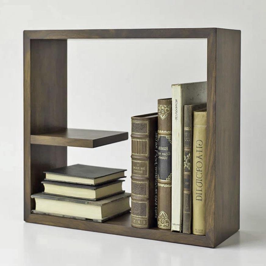 Полка книжная настольная из дерева Камелиния Палисандр (КПА-020802)