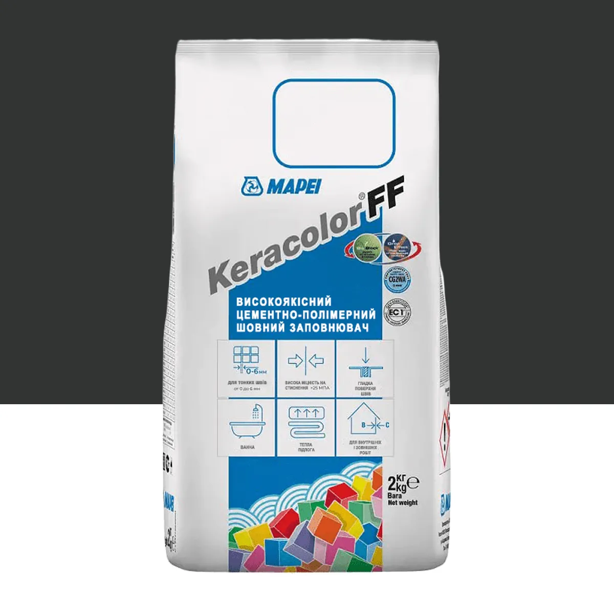 Фуга цементная для швов Mapei Keracolor FF 120 2 кг Черный (000018573)