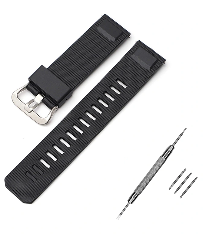 Ремінець для Casio Pro Trek PRW-6900Y Black SI (4035)