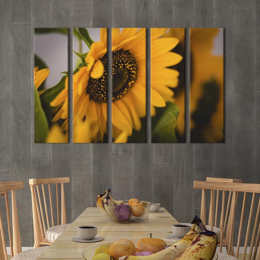 Картина на холсте Прекрасный солнечный подсолнух 87x50 см (961-51)