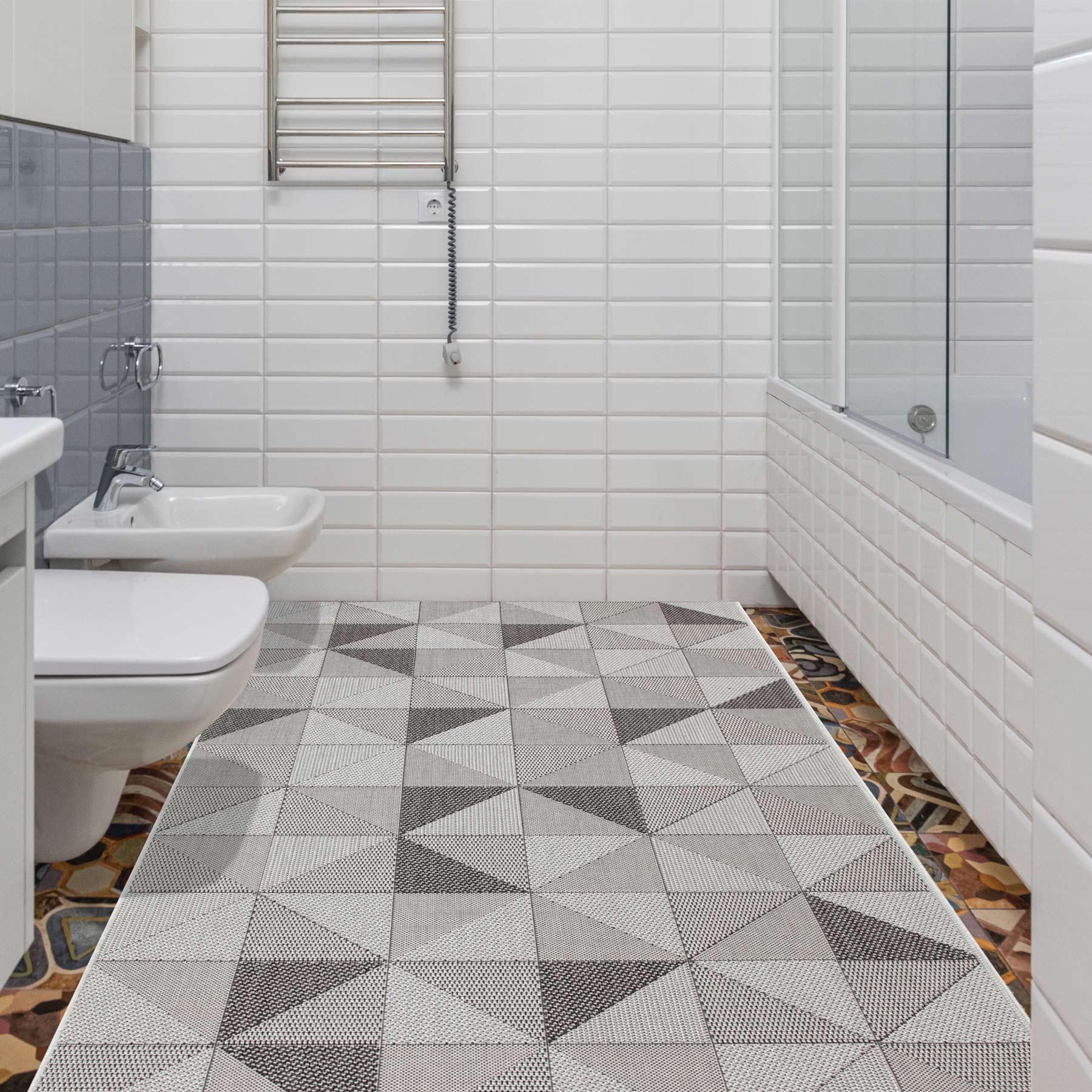 Ковер безворсовый на резиновой основе DAKARIA Karat Flex Run 1954/08 2,00x2,00 м Серый (00-00014463) - фото 4 Ковер безворсовый на резиновой основе DAKARIA Karat Flex Run 1954/08 2,00x2,00 м Серый (00-00014463) - фото 4