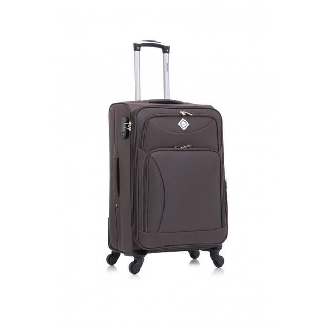 Набір валіз тканинних Bonro Tourist велика і середня 2 шт. Коричневий (2673858461) - фото 5 Набір валіз тканинних Bonro Tourist велика і середня 2 шт. Коричневий (2673858461) - фото 5