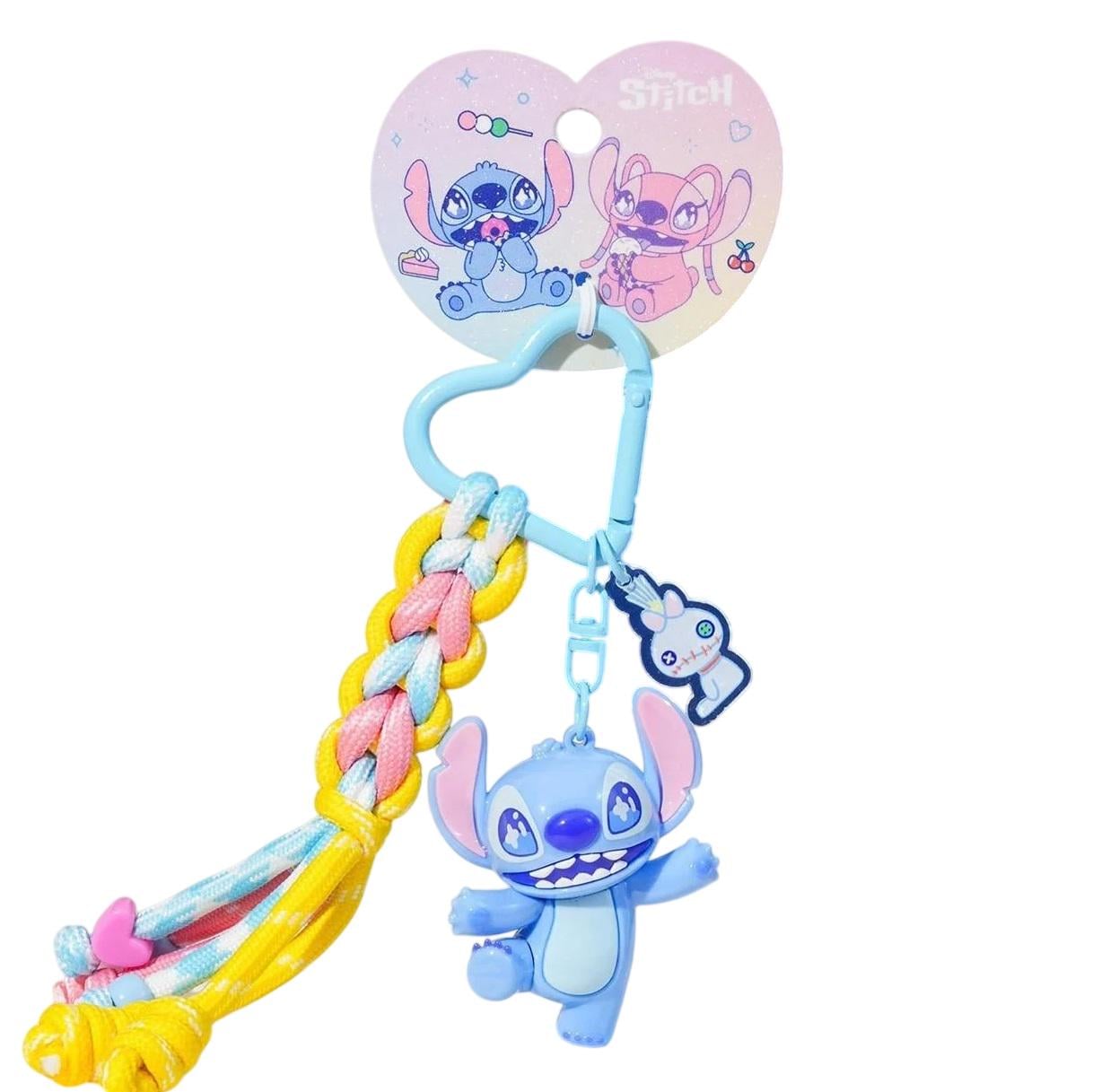 Брелок Disney Stitch с плетеным ремешком и карабином подвеска на рюкзак/ключи Брелок Disney Stitch с плетеным ремешком и карабином подвеска на рюкзак/ключи