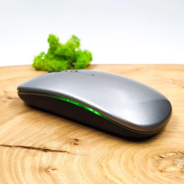 Мышка E98 BT5.2/Wi-Fi 2.4G/RGB/Micro USB с подсветкой Gray (29557)