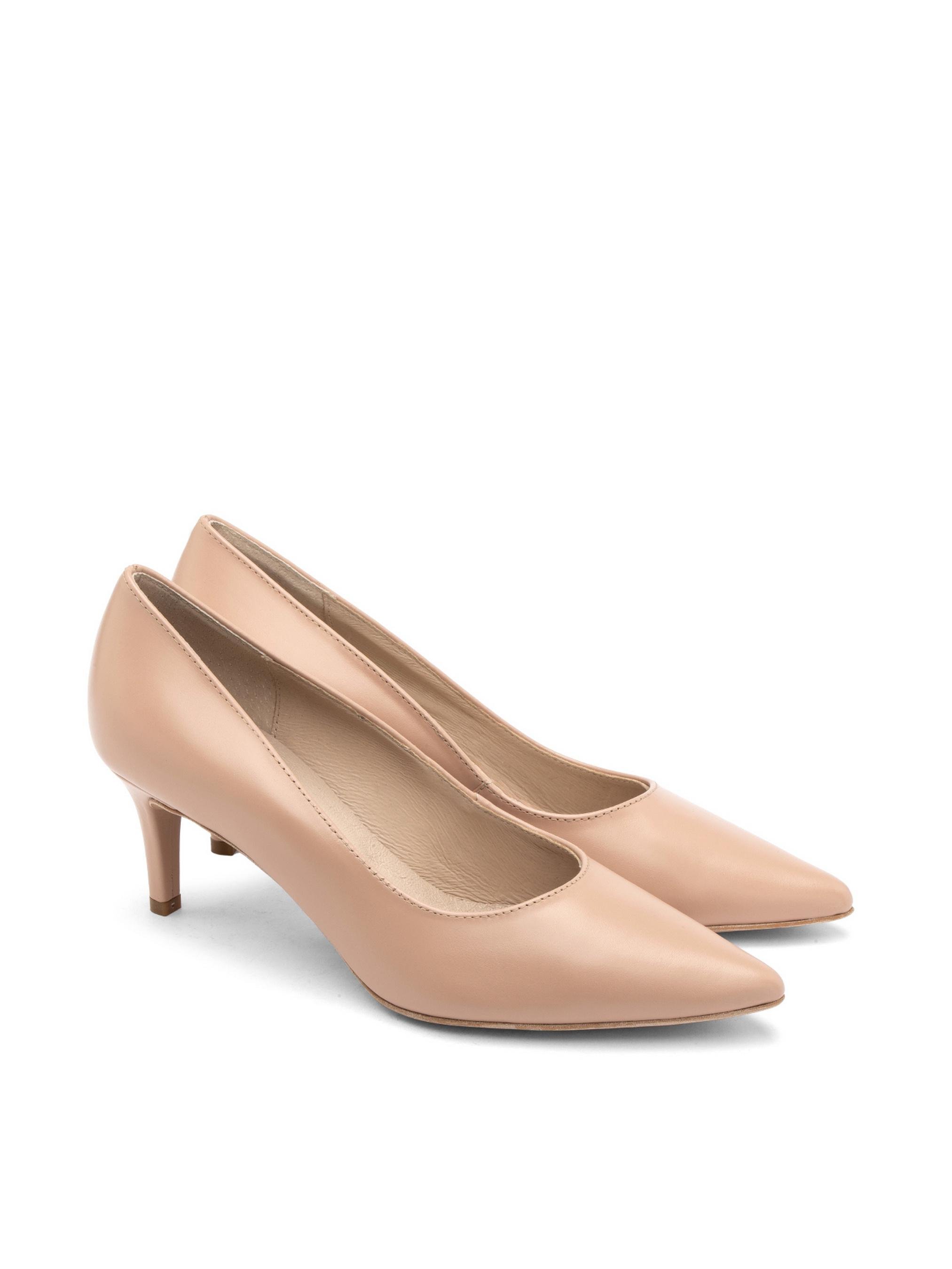 Туфлі човники жіночі RYLKO шкіряні р. 40 Бежевий (A6200____WC8)