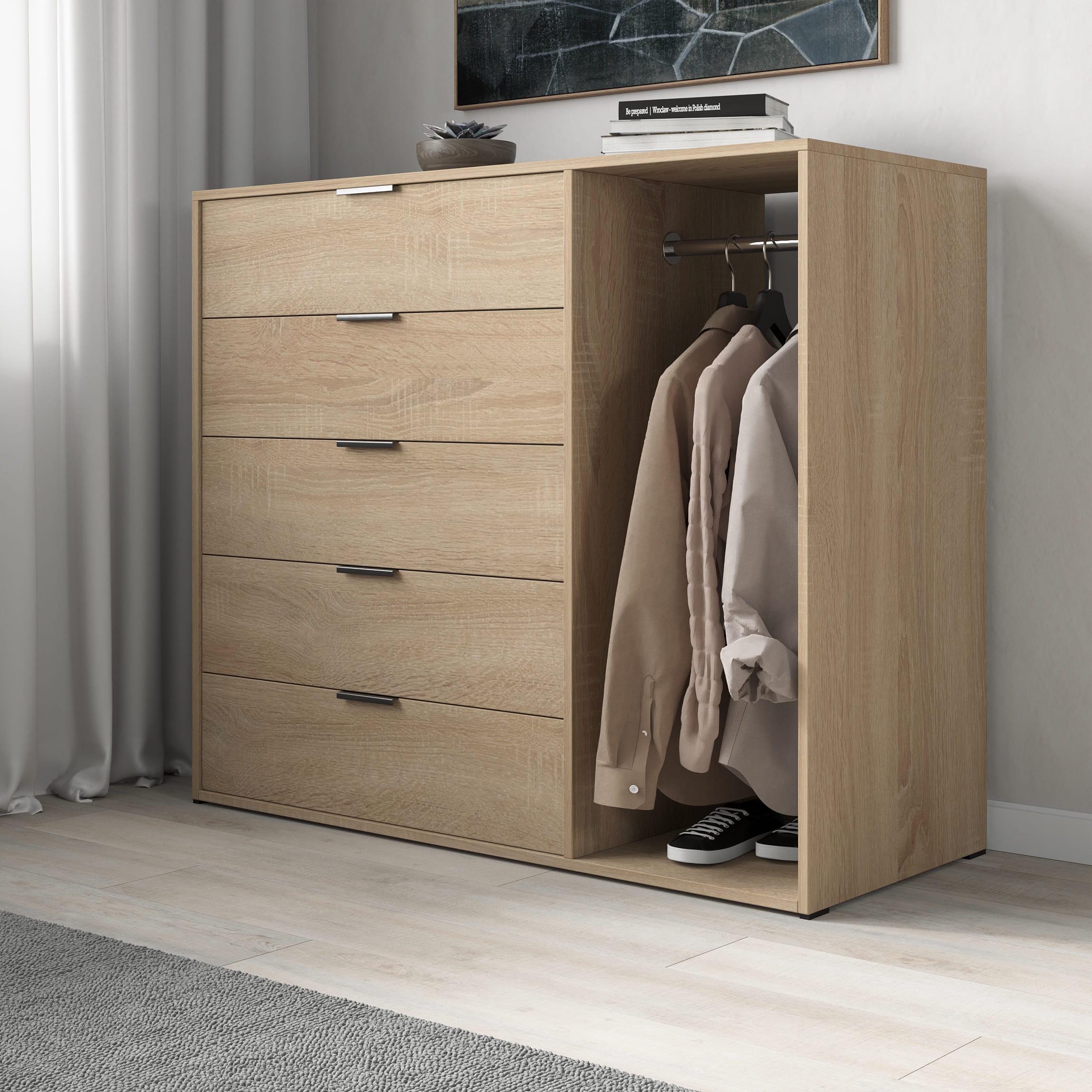 Комод на 5 ящиків та штангою Дуб Сонома (380278)