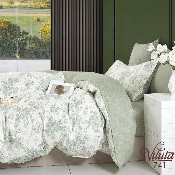 Комплект постельного белья Viluta Twill 741 евро сатин 200х220/70х70 см (1404)