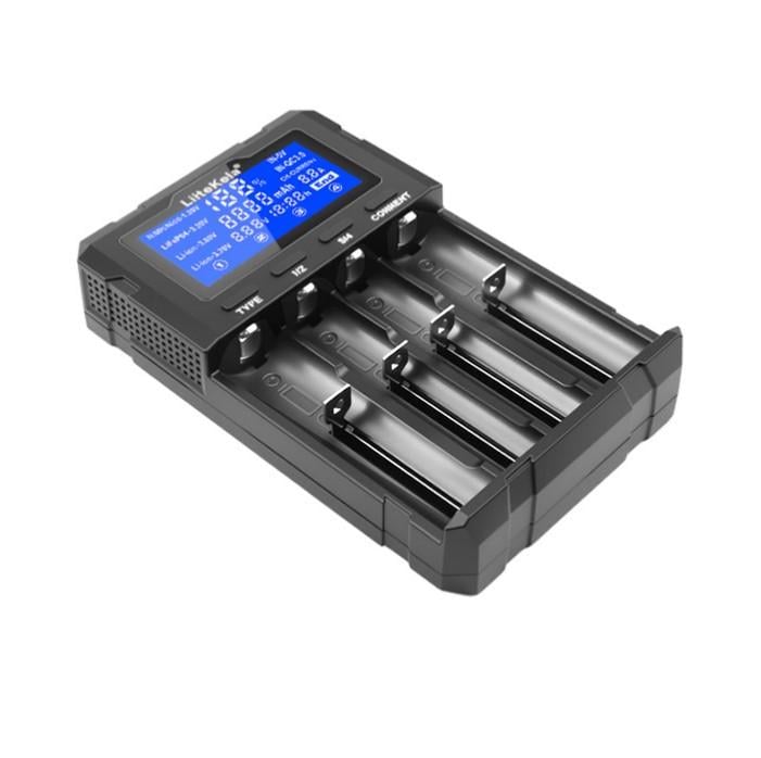 Зарядний пристрій для акумуляторів 18650 LiitoKala Lii-KU4 QC3 швидке заряджання (2885669816)