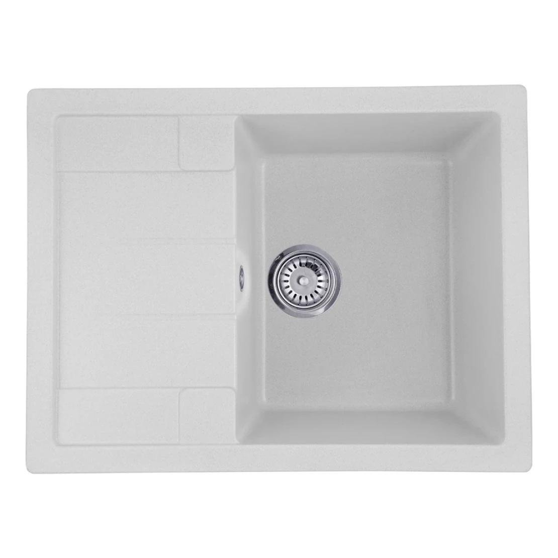 Мойка для кухни врезная Kroner KRP Komposit GRA 6550 прямоугольная 650х500 мм Серый (CV031061)