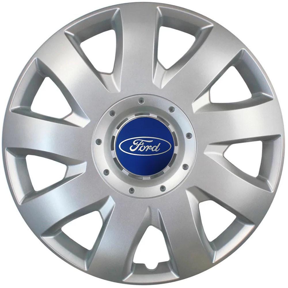 Колпаки SJS 311 с логотипом Ford R15 4 шт. Серебристый
