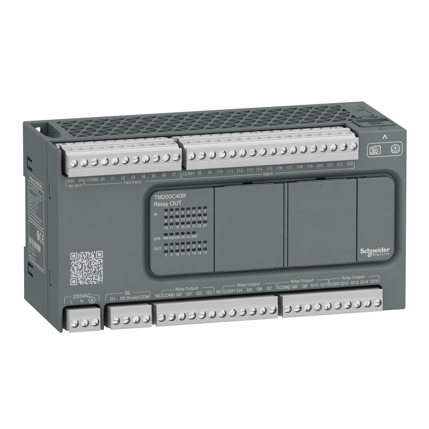 Контроллер логический Schneider Electric Modicon M200 40 входов/выходов 240V AC 24/16 реле (TM200C40R)