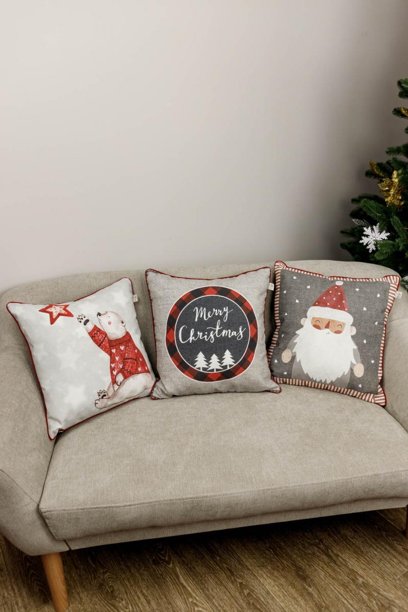 Наволочка декоративна Добрий Санта 45х45 см (031688) - фото 2