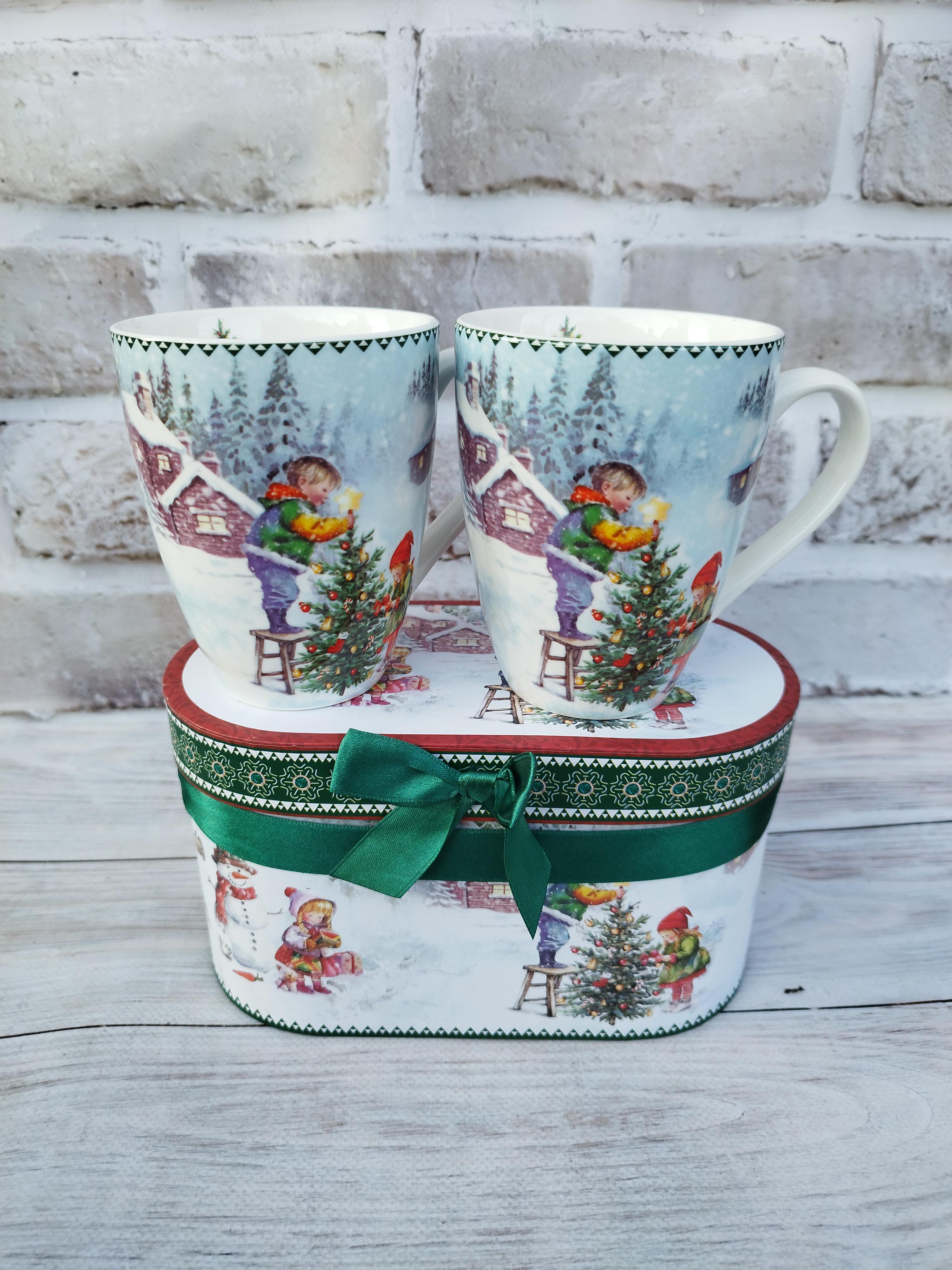Чайный набор новогодний Christmas R33347 fun фарфор в подарочной коробке 340 мл 2 шт. (R33347)