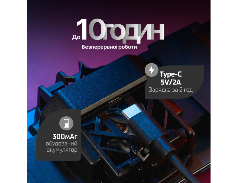 Геймпад беспроводной телескопический с охлаждением 300 мАч для iPhone/Android (2391934630) - фото 4