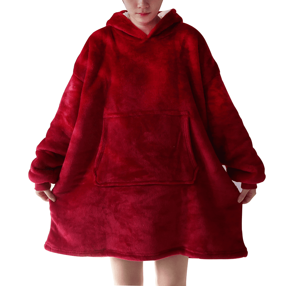 Плед-худі двосторонній з капюшоном Червоний (29433495) - фото 3 Плед-худі двосторонній з капюшоном Червоний (29433495) - фото 3