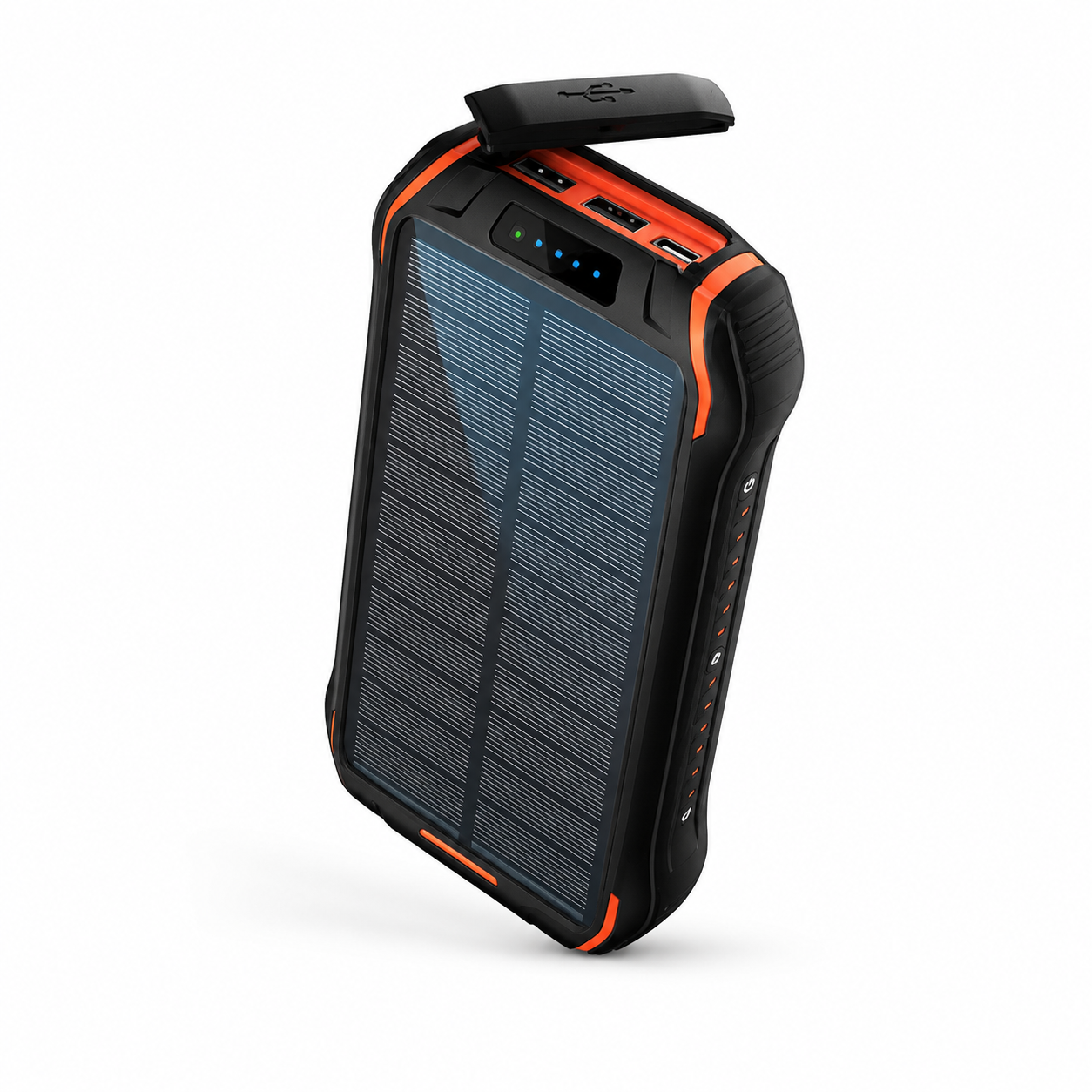 Повербанк Solar на солнечных батареях 26800 mAh с фонариком и беспроводной зарядкой (PB-26800)