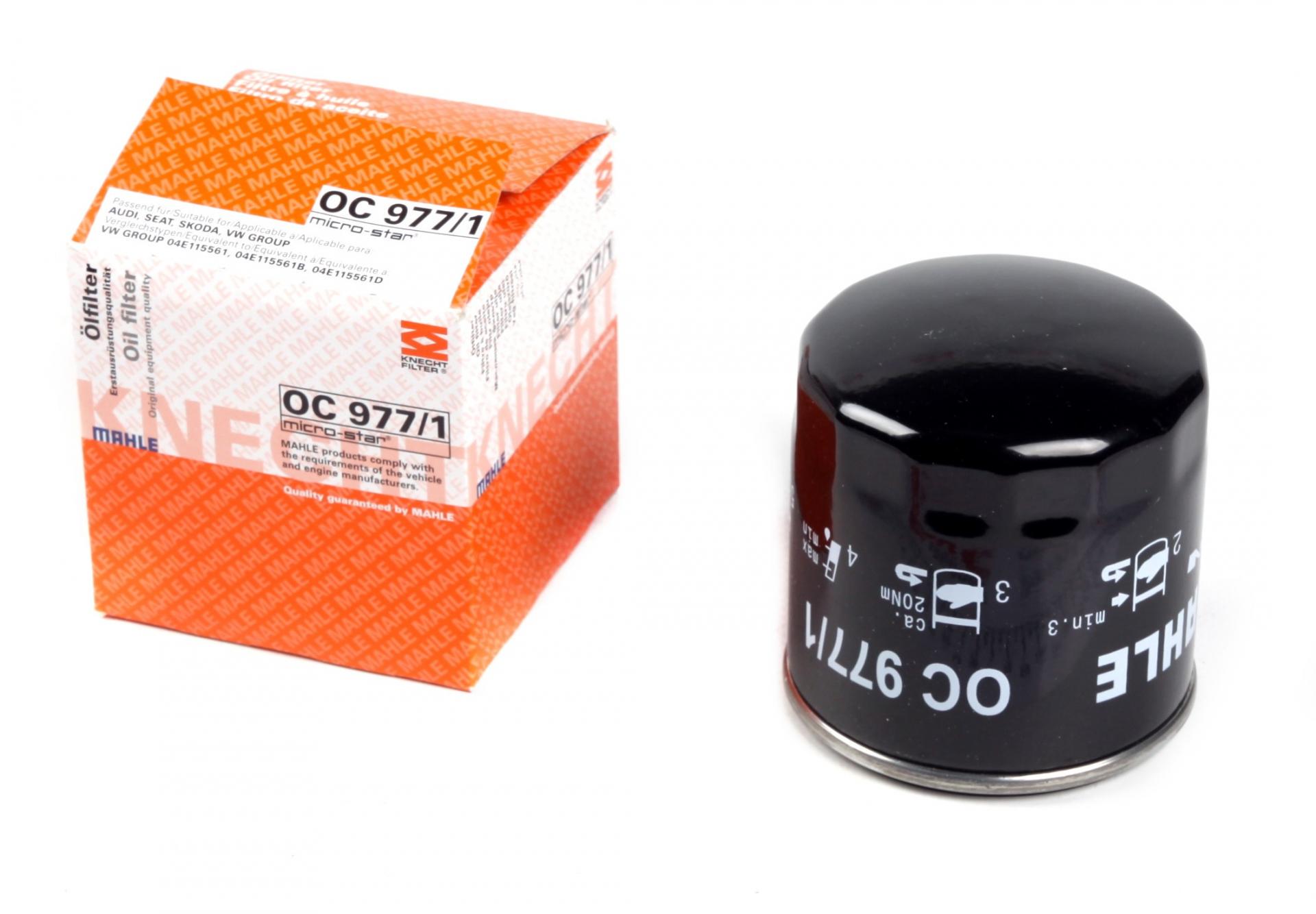 Фильтр масляный KNECHT для VW Caddy IV 1,0-1,6TSI/Golf VI/VII/Seat h 79 мм (OC 977/1)