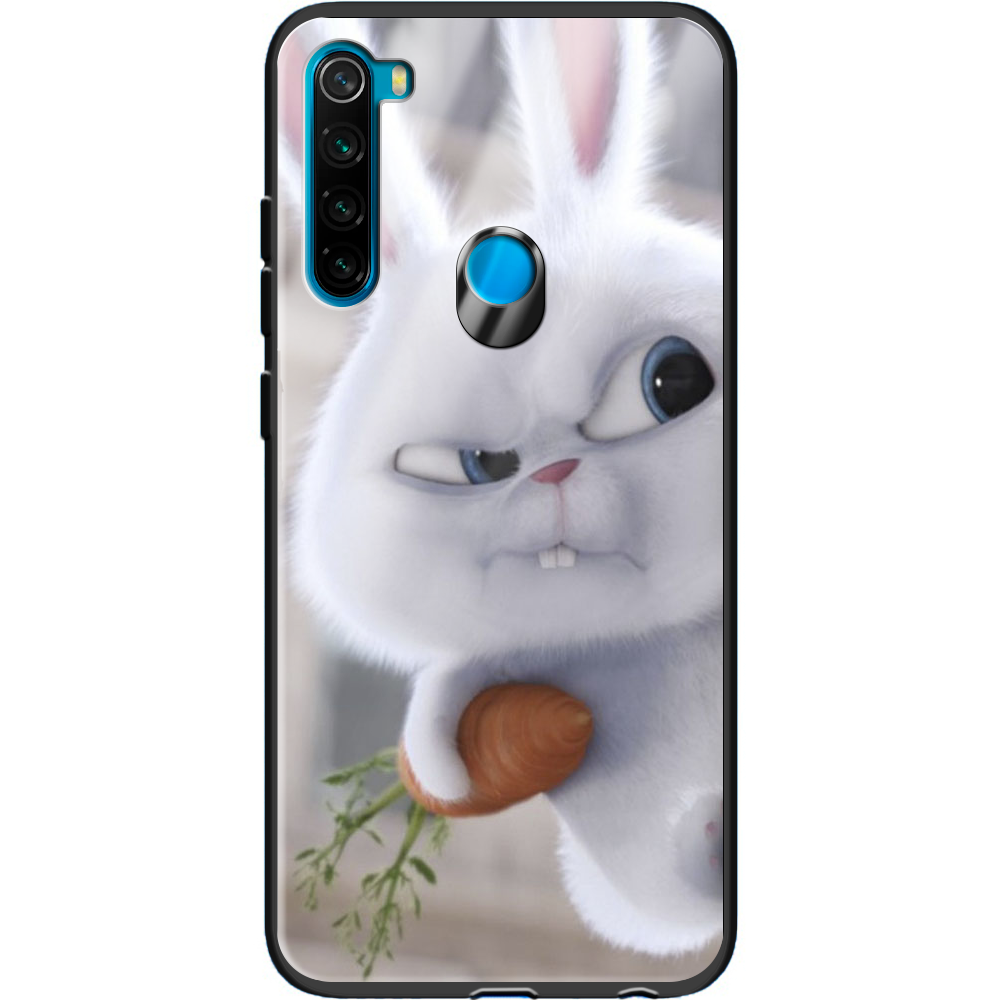 Чехол Boxface Xiaomi Redmi Note 8 Rabbit Snowball Черный силикон со стеклом (38214-up1116-38351)