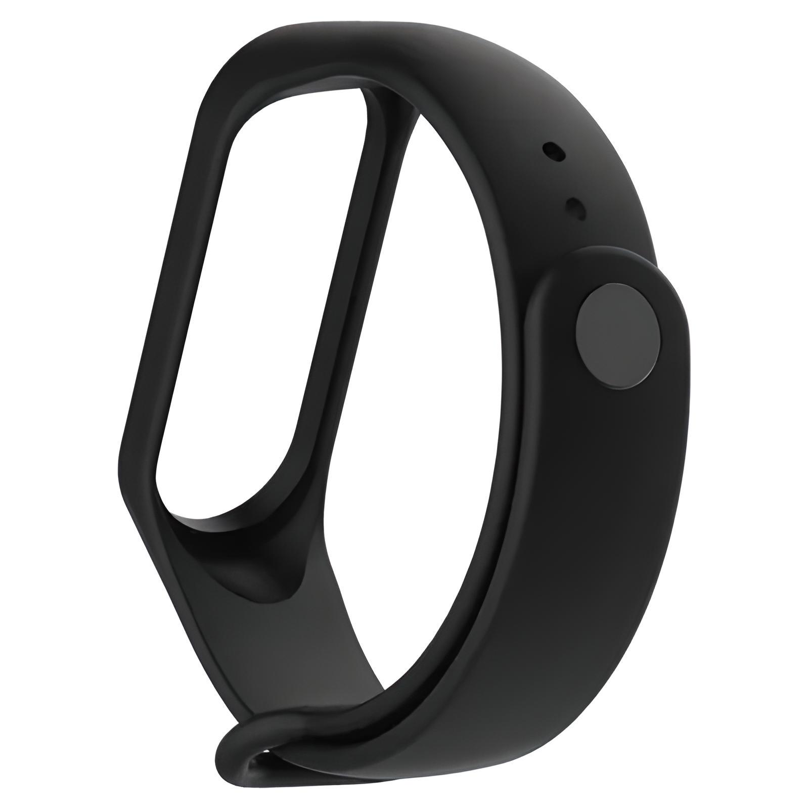 Ремешок Silicone для Xiaomi Mi Band 3/4 pin-and-tuck Black