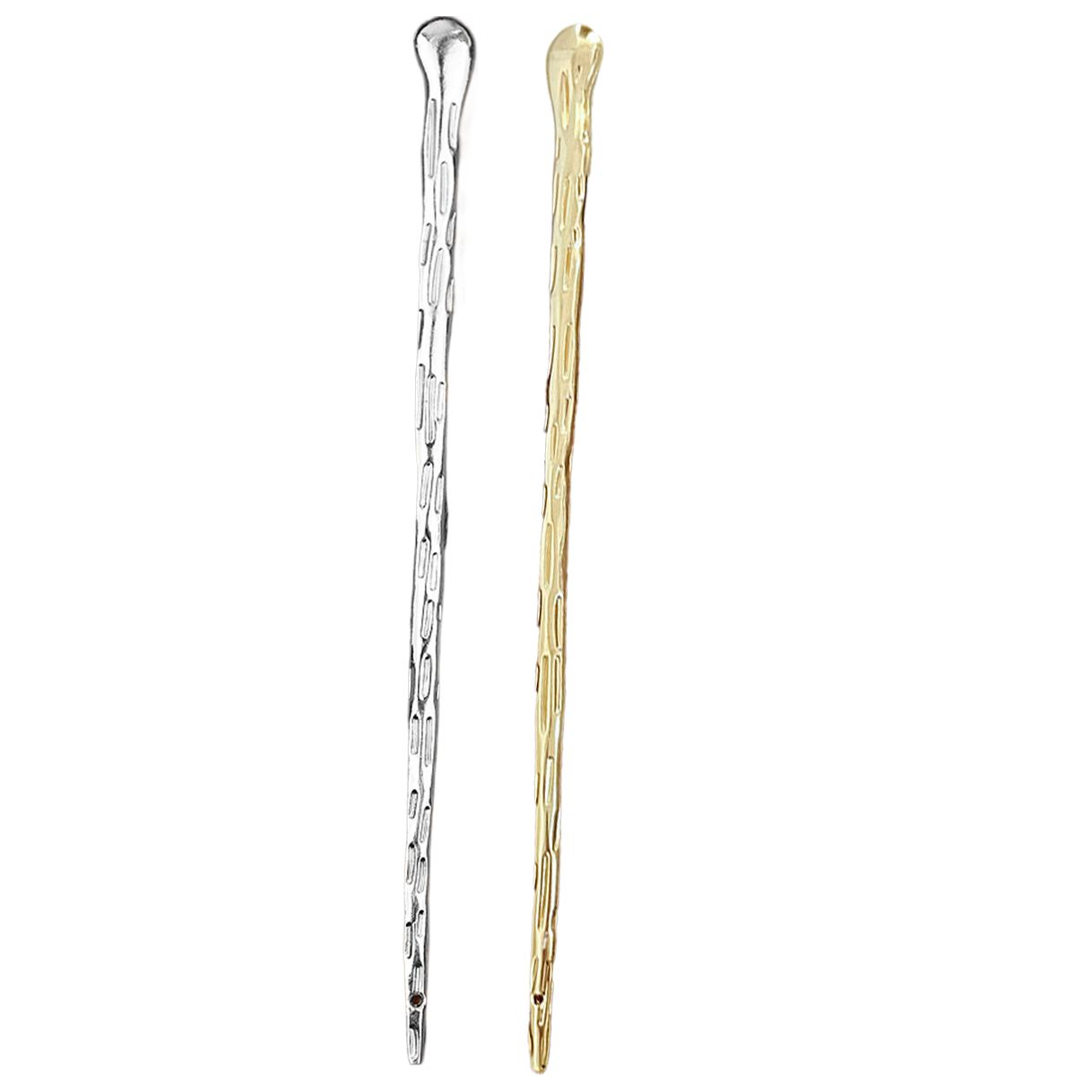 Заколка для волос металлическая 2 шт. Золотистый/Серебристый (28105)