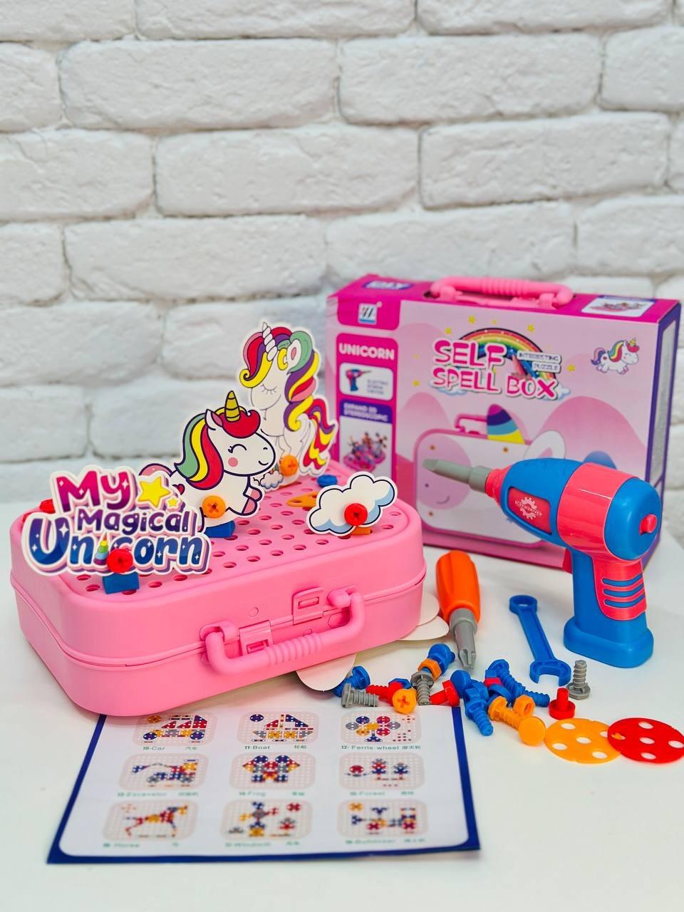 Конструктор-мозаика с шуруповертом 3D модели животных 228 деталей в чемодане (2654615832) - фото 4 Конструктор-мозаика с шуруповертом 3D модели животных 228 деталей в чемодане (2654615832) - фото 4