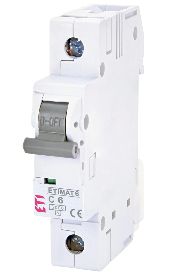 Автоматичний вимикач ETI Etimat6 1P C 6 kA 6A (2141512)