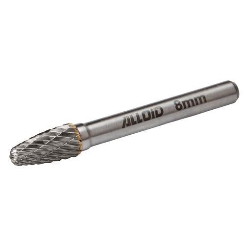 Борфреза твердосплавная по металлу Alloid Pro тип F D 8мм/d 6мм/L 63мм (00000063244)