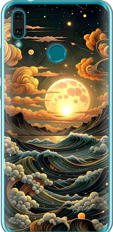 Чехол на Huawei Y9 2019 Арт волны (6332u-1602-42517)