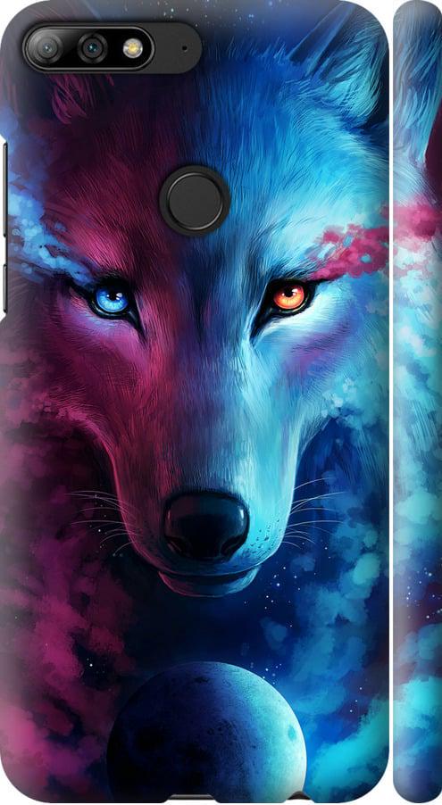 Чохол на Huawei Y7 Prime 2018 Арт-вовк (3999m-1509-42517)