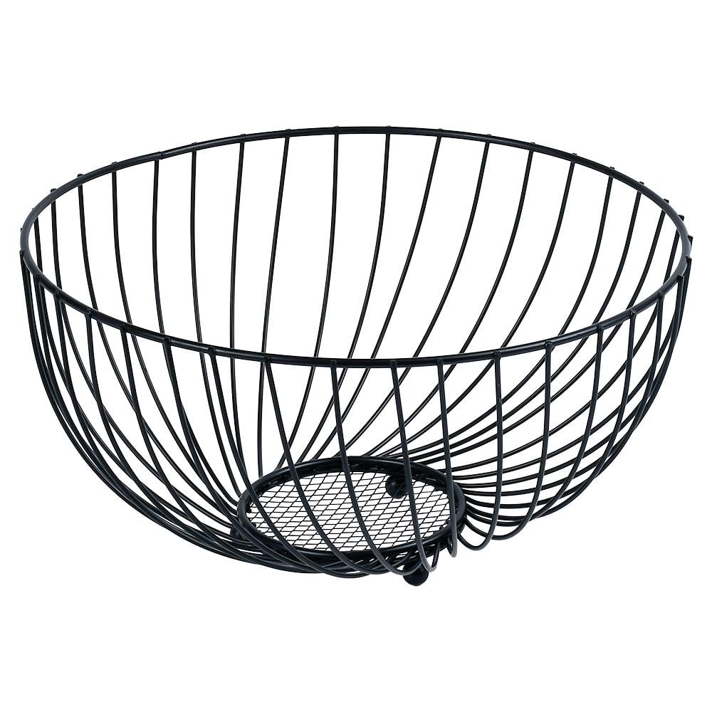 Фруктівниця кругла Stenson R99885 металева 22х11 см Чорний (239cbf9a)