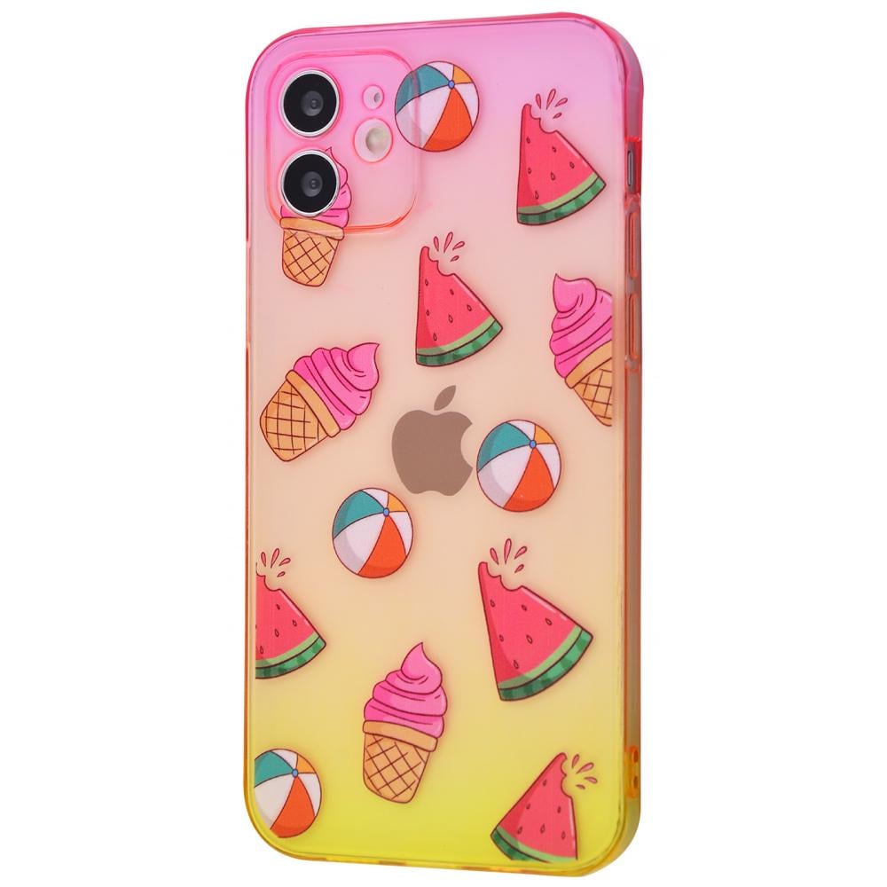 Чехол WAVE Sweet & Acid case TPU для iPhone 12 Red/Yellow/Watermelon с рисунком