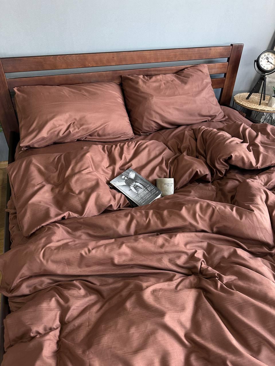 Комплект постільної білизни полісатин двоспальний Шоколадний (77709) - фото 3 Комплект постільної білизни полісатин двоспальний Шоколадний (77709) - фото 3