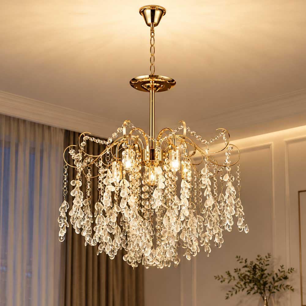 Люстра подвесная хрустальная классическая Light House SRS-20796/600 Золотой Люстра подвесная хрустальная классическая Light House SRS-20796/600 Золотой