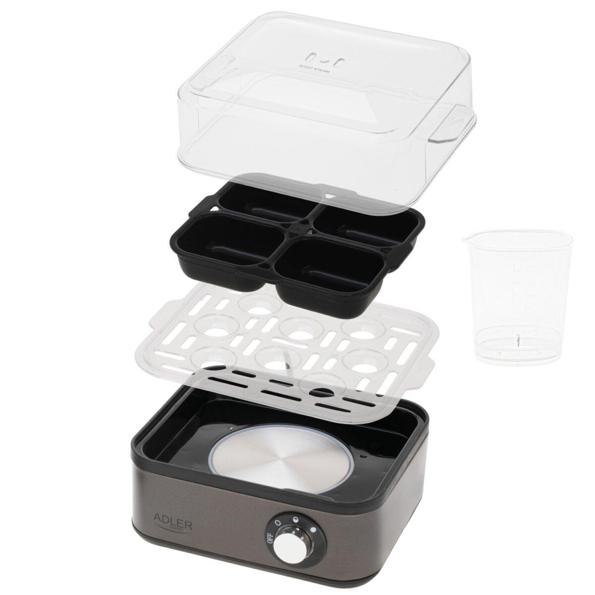 Яйцеварка Adler AD 4486 Gun Metal металева на 8 яєць (29918248) - фото 8 Яйцеварка Adler AD 4486 Gun Metal металева на 8 яєць (29918248) - фото 8