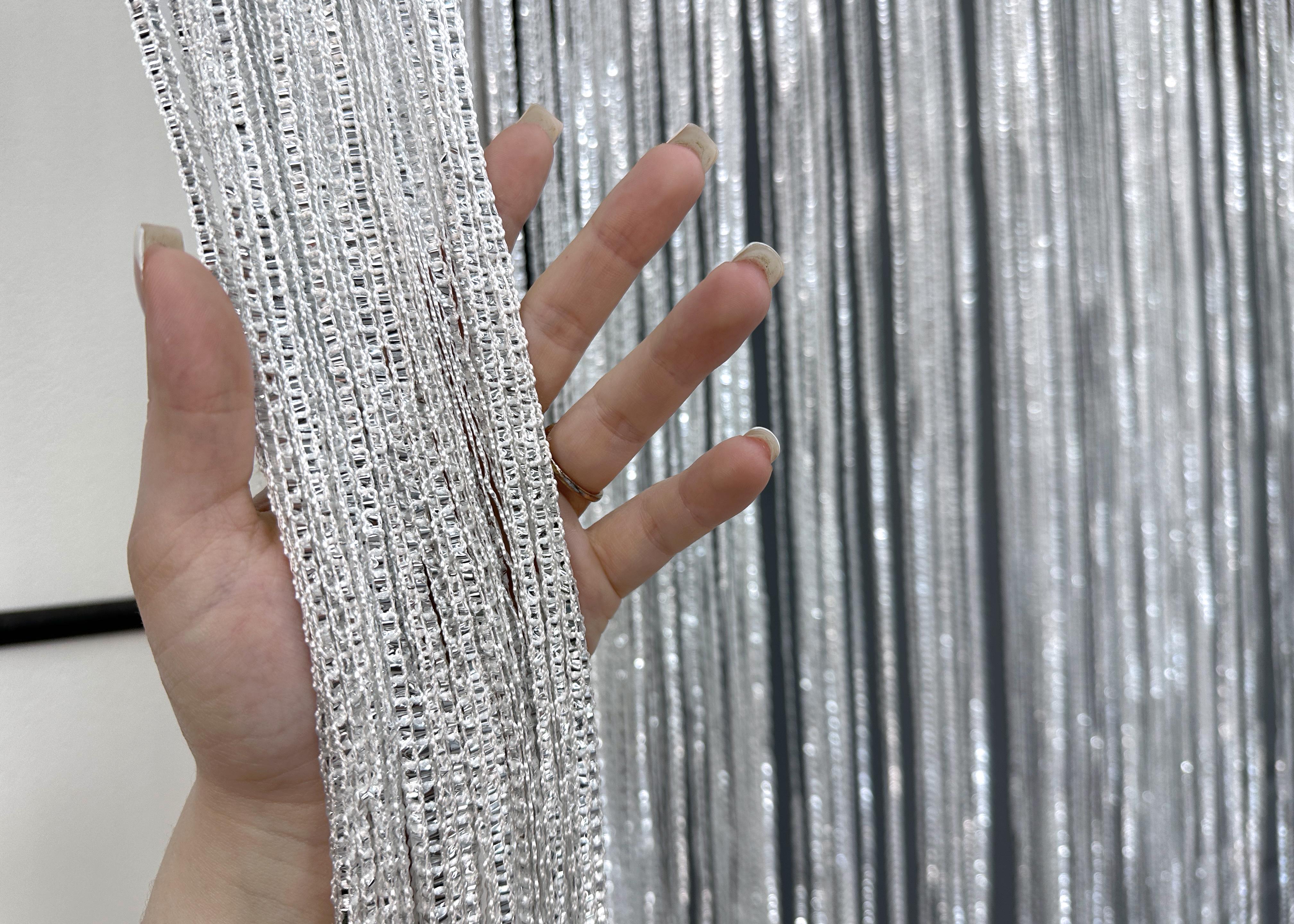 Шторы-нити Rovi Premium с люрексом 300х300 см Белый (61-114) - фото 6