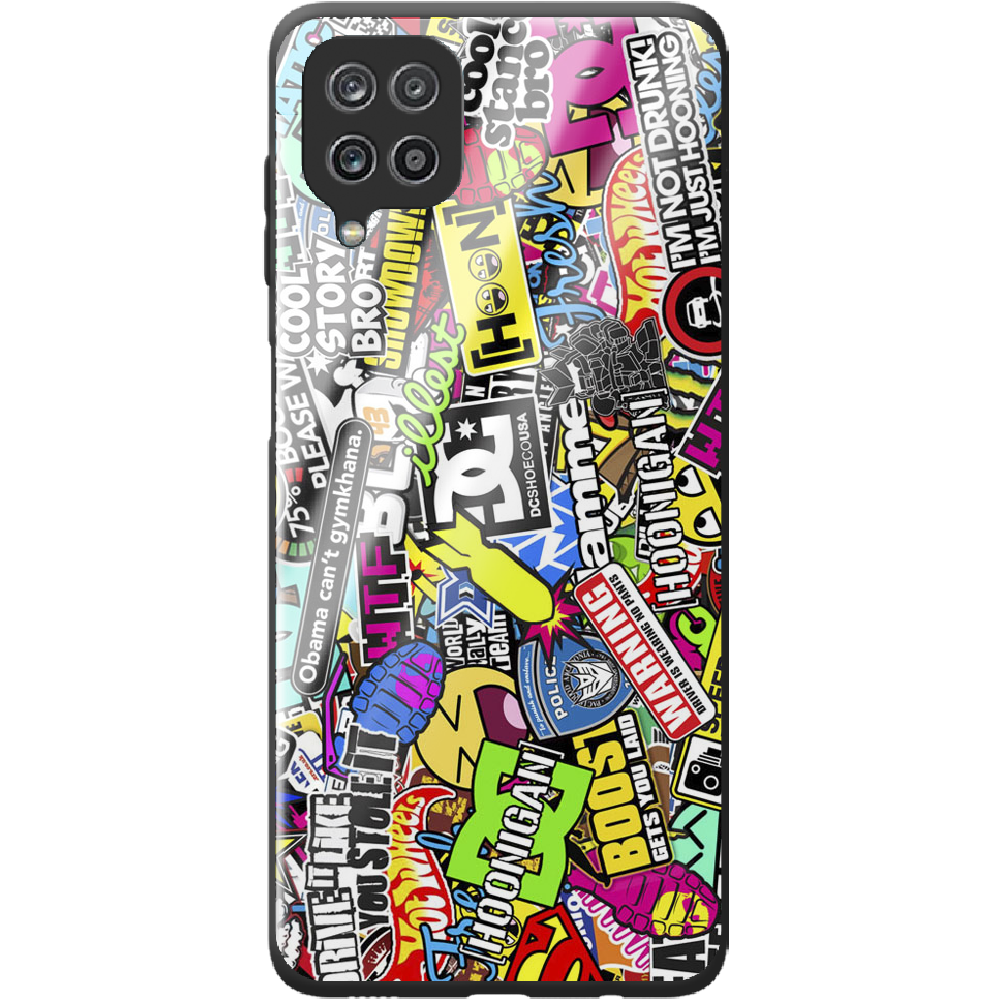 ᐉ Чехол BoxFace Samsung M325F Galaxy M32 Multicolored Inscriptions Черный  силикон со стеклом (42962-up880-44203) • Купить в Киеве, Украине • Лучшая  цена в Эпицентр