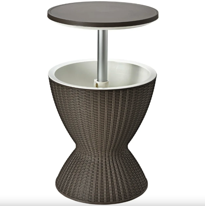 Стіл-холодильник Costway Curver з регульованою висотою 30 л Коричневий (4884) - фото 7