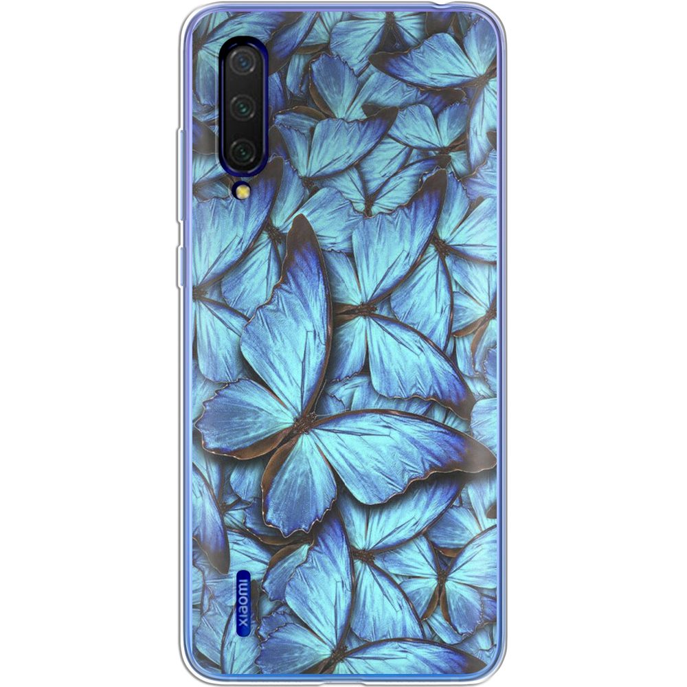 Чехол BoxFace Xiaomi Mi 9 Lite лазурные бабочки Прозрачный силикон (38311-up1550-38311)