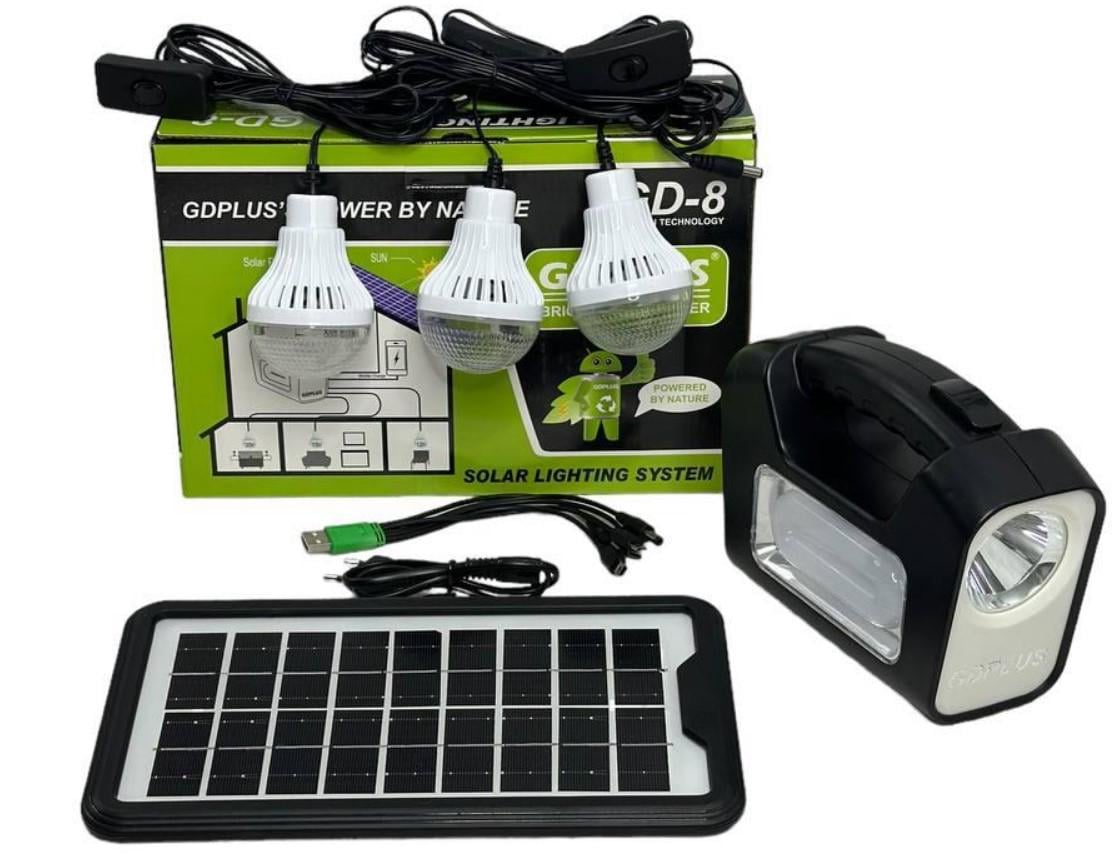 Зарядна система GDPLUS GD-8 з сонячною панеллю 4500 мАг (1992963462) - фото 6 Зарядна система GDPLUS GD-8 з сонячною панеллю 4500 мАг (1992963462) - фото 6