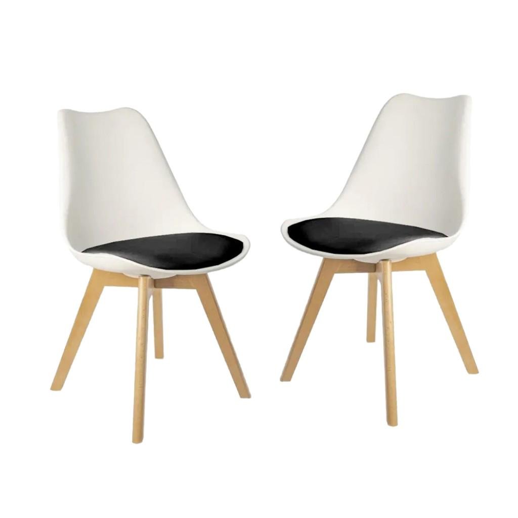 Кресло Bonro B-487 2шт. Белый/Черный (26754038)