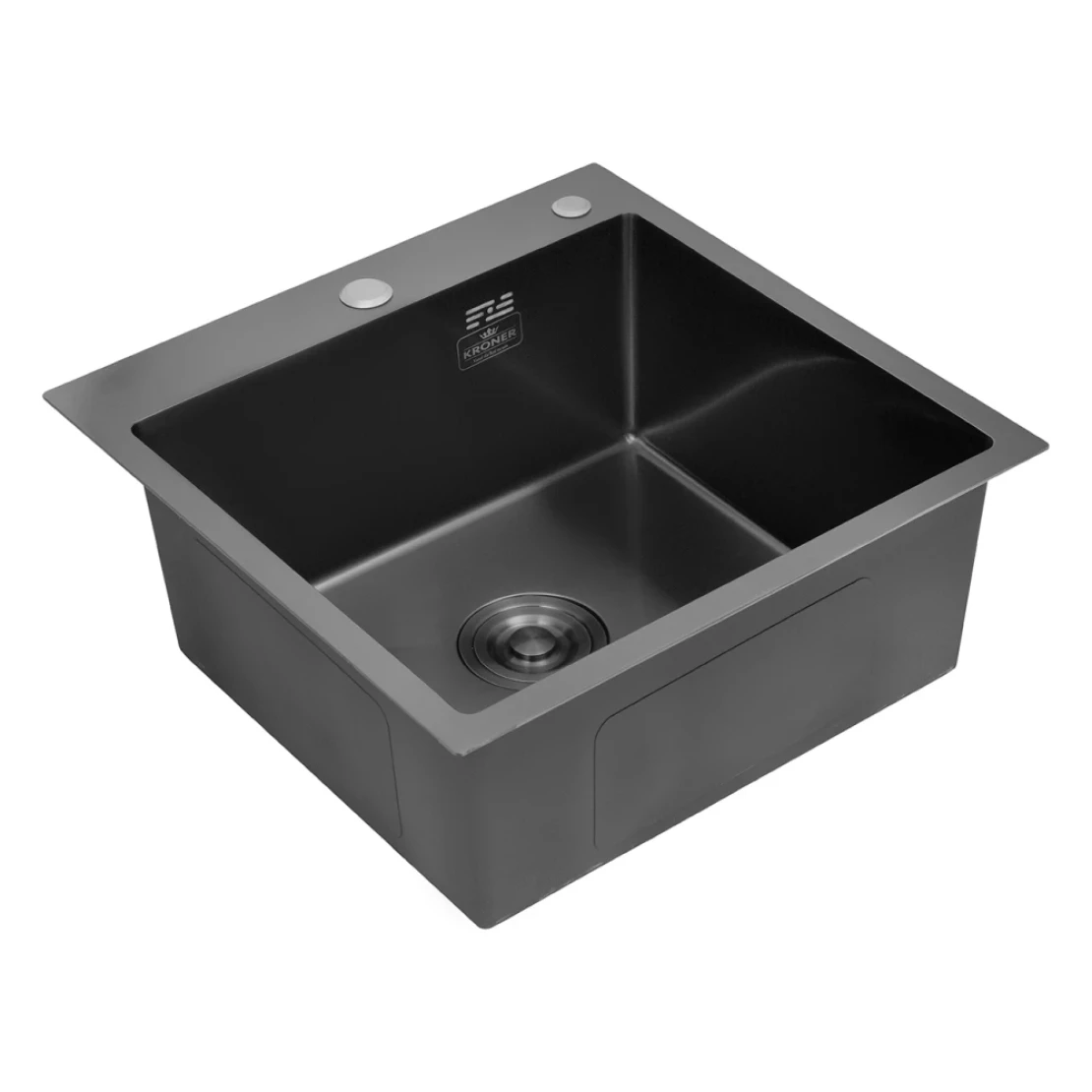 Мийка для кухні Kroner KRP Schwarze 5050HM PVD 3/1 мм з нержавіючої сталі (CV022793) - фото 3