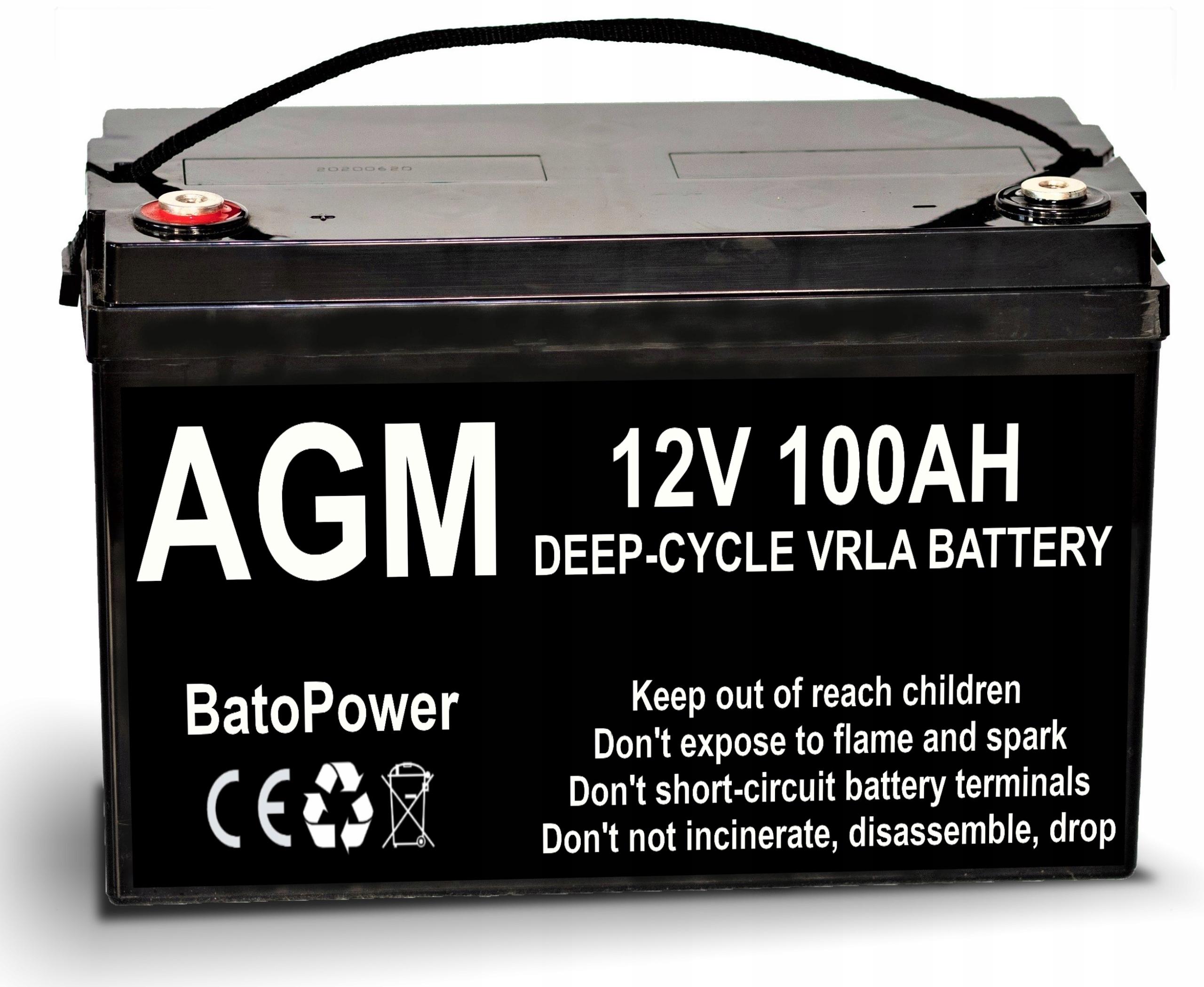 Батарея аккумуляторная BatoPower AGM 12V 100 Ah VRLA (35031)