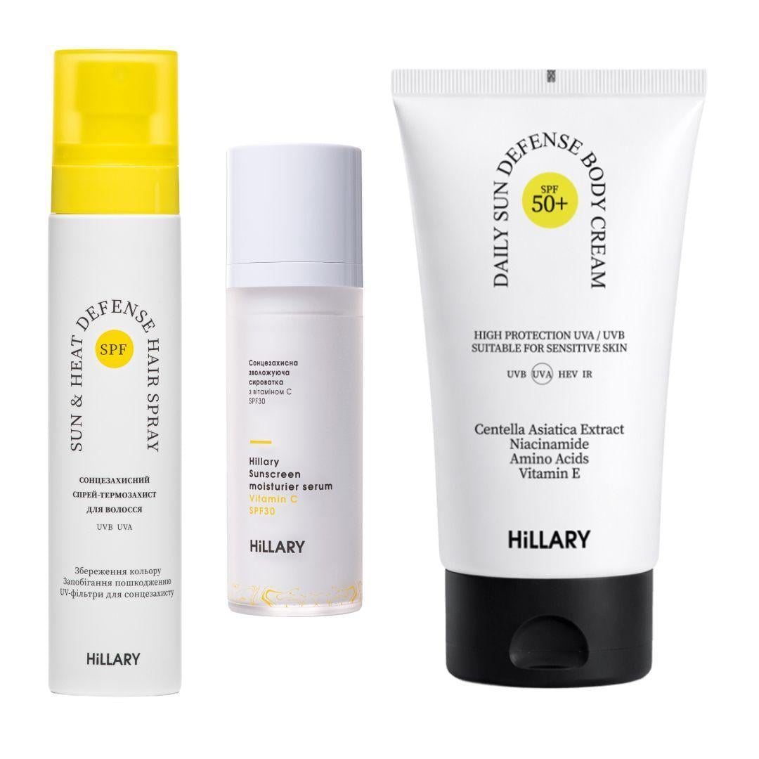 Комплекс сонцезахисних засобів для волосся/обличчя і тіла Hillary Sun Protection Complex for Hair/Face & Body (K-11-577)