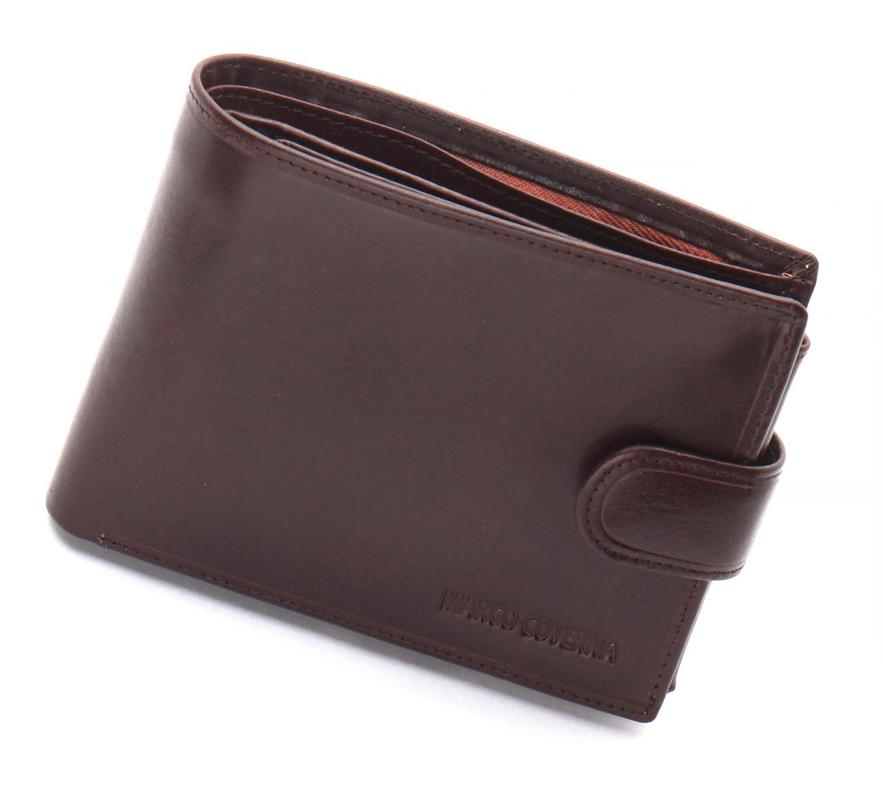 Портмоне мужское Marco Coverna кожаное с отделениями для документов Коричневый (MCBK010-805) - фото 3 Портмоне мужское Marco Coverna кожаное с отделениями для документов Коричневый (MCBK010-805) - фото 3